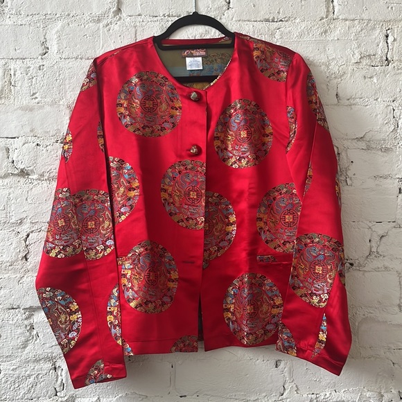 April Cornell Jackets & Blazers - Vintage Silk Brocade Asian-Inspired Jacket by April Cornell